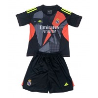 Echipament fotbal Real Madrid Portar Tricou Deplasare 2024-25 pentru copii maneca scurta (+ Pantaloni scurti)